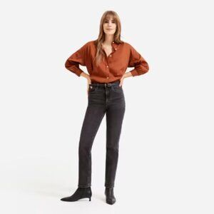 Everlane Washed Black Slim Straight Leg Jeans‎ Size 26